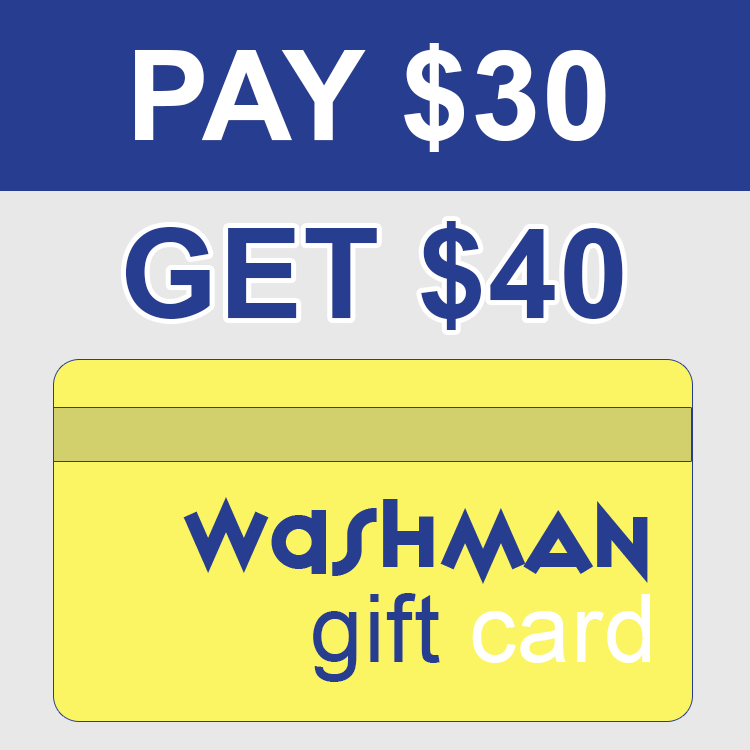 40.00 Washman Gift Card Washman Car Washes